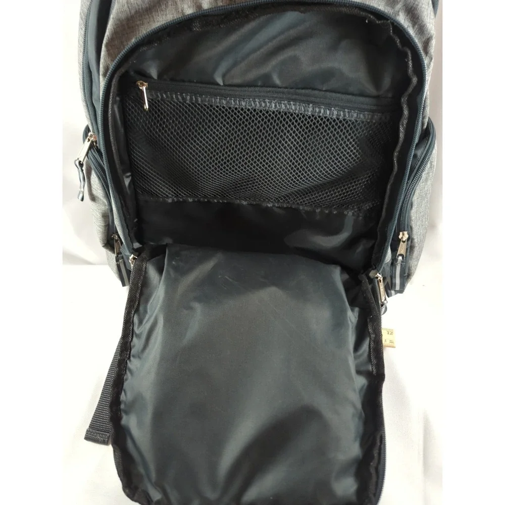 Eastsport Expandable Backpack Unisex Gray And Black